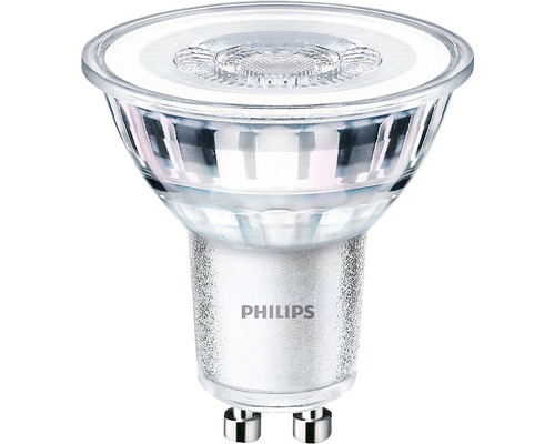 Becuri LED spot Philips GU10 4,6W 355 lumeni 230V, lumină caldă, 3 bucăți