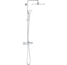 Sistem de duș cu termostat Grohe Euphoria XXL 310, duș fix 1 funcție, pară duș 3 funcții, furtun duș 175 cm, crom