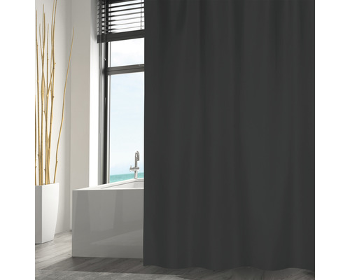 Perdea de duş MSV Textil 180x200 cm negru