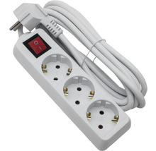 Prelungitor electric Strohm 3 prize 3m 3680W alb, cu întrerupător-thumb-0 Prelungitor electric Strohm 3 prize 3m 3680W alb, cu întrerupător-thumb-0
