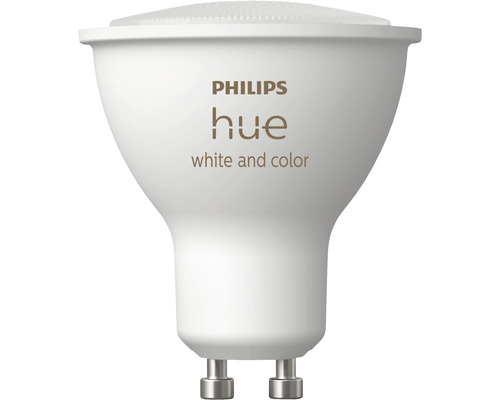 Bec LED RGBW spot variabil Philips Hue GU10 4,3W 230 lumeni 230V