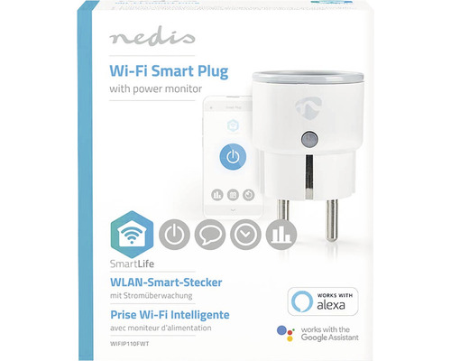 Ștecăr inteligent Nedis WLAN cu monitorizare a puterii pe ambalajul produsului