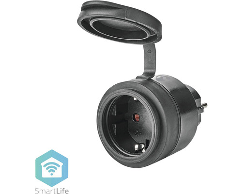 Ștecher cu contact de protecție cu capac rabatabil pentru exterior