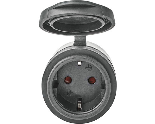 Priză Schuko cu capac rabatabil pentru exterior