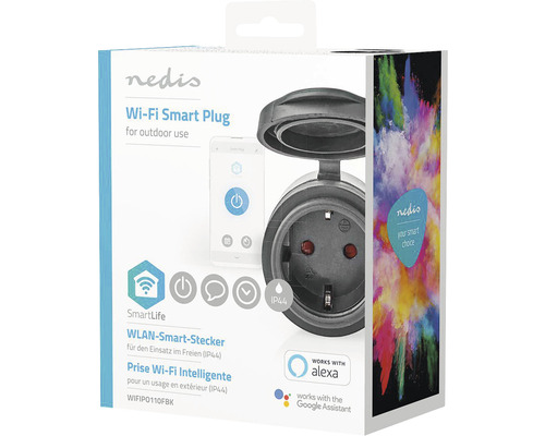 Ștecher inteligent Wi-Fi Nedis pentru exterior, în ambalaj