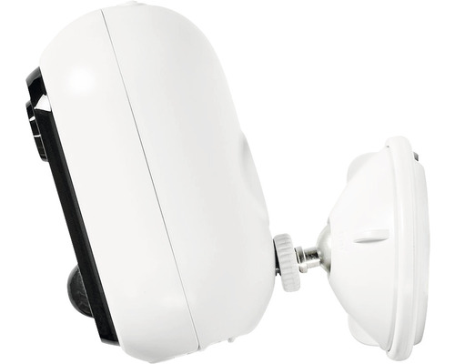 Imagine detaliată cu o cameră de supraveghere albă pentru montare pe perete