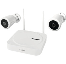Sistem supraveghere video Nedis SmartLife Full HD 1080p, dual audio, 2 camere, pentru exterior IP65, conexiune WiFi-thumb-0