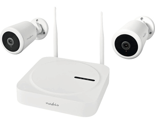 Sistem supraveghere video Nedis SmartLife Full HD 1080p, dual audio, 2 camere, pentru exterior IP65, conexiune WiFi-0