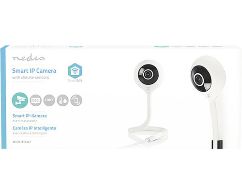 Cameră IP inteligentă Nedis cu senzori de climă pe ambalaj