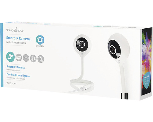 Ambalaj cameră IP inteligentă Nedis cu senzori de climă