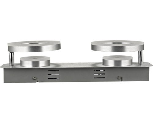 Suport decorativ cu două plăci rotunde de sticlă