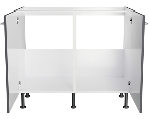 Dulap inferior cu patru compartimente și picioare negre