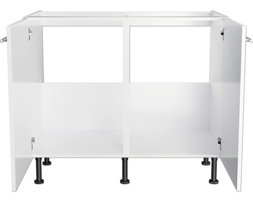 Dulap inferior alb cu bază neagră