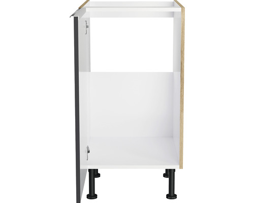 Dulap inferior de bucătărie cu față deschisă și picioare reglabile pe înălțime