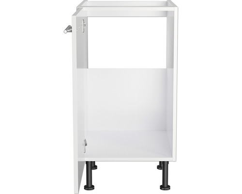 Dulap inferior alb cu picioare negre pentru bucătării