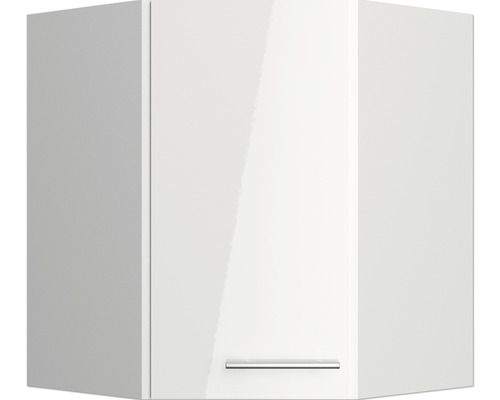 Dulap suspendat de colț cu o ușă și mâner