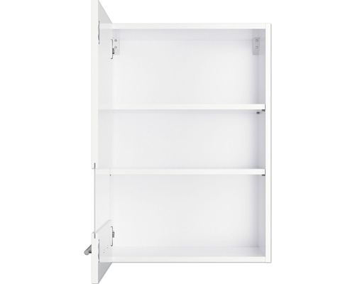 Dulap de perete deschis alb cu rafturi