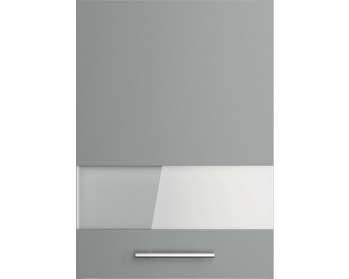 Front de dulap de bucătărie cu mâner și inserție de sticlă