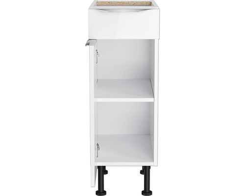 Dulap inferior alb cu ușă și două rafturi