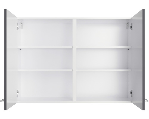 Dulap suspendat deschis cu rafturi