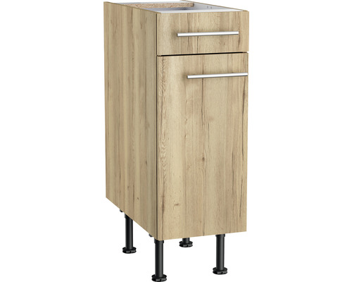 Corp inferior bucătărie Optifit Erik290, 30 cm, 1 ușă 1 sertar, stejar