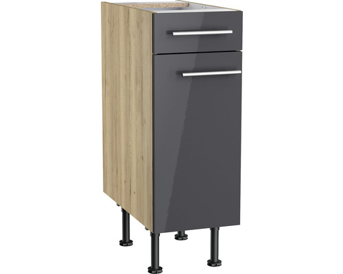 Corp inferior bucătărie Optifit Jonte984, 30 cm, 1 ușă 1 sertar, antracit