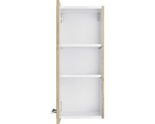 Dulap de baie deschis cu trei rafturi pentru montare pe perete