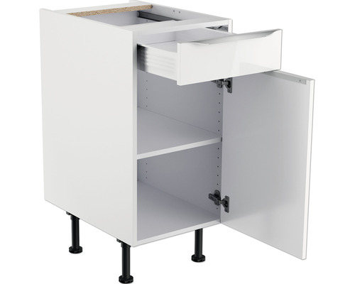 Corp inferior de bucătărie cu sertar, ușă și raft