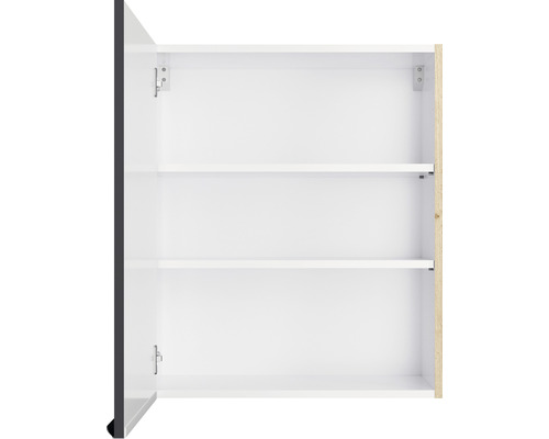 Dulap suspendat deschis cu două rafturi