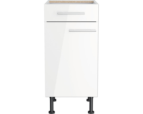 Dulap de bază alb pentru lavoar cu sertar și ușă