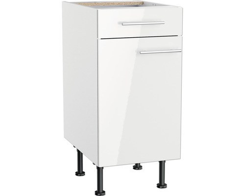 Corp inferior bucătărie Optifit Rurik986, 40 cm, 1 ușă 1 sertar, alb