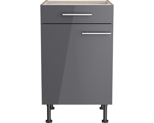 Dulap gri pentru lavoar cu sertar și ușă