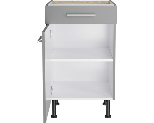 Corp inferior cu sertar, ușă, raft și picioare