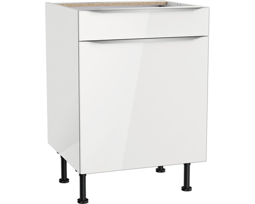 Corp inferior bucătărie Optifit Arvid986, 60 cm, 1 ușă 1 sertar, alb