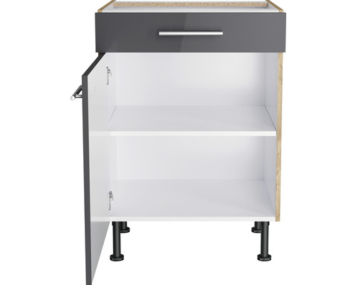 Corp inferior cu sertar, ușă, raft și picioare