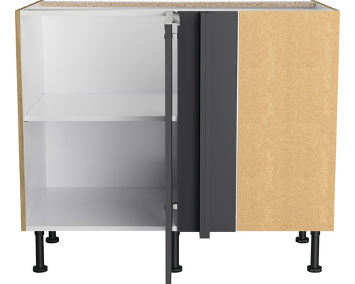 Corp inferior cu două rafturi și ușă