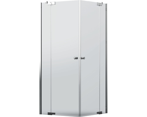 Cabină de duș pătrată Jungborn SETTE 90x90x200 cm profil crom sticlă transparentă