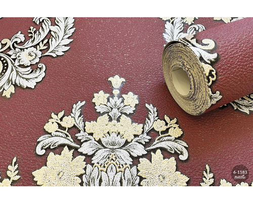 Model de tapet cu design floral și vedere rolă