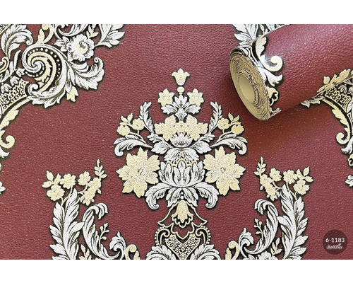 Tapet cu model floral și rolă