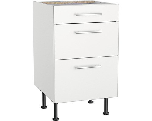 Dulap inferior cu trei sertare și picioare