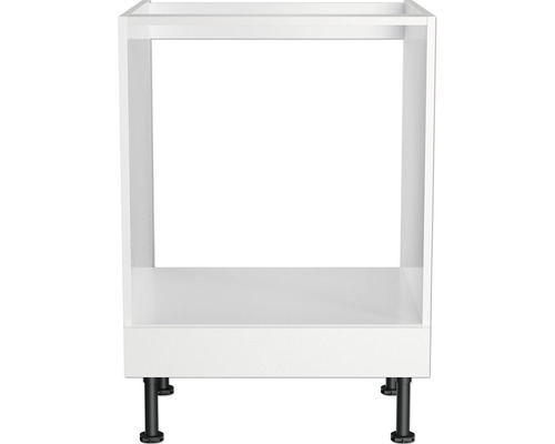 Dulap de bază de bucătărie alb cu picioare negre