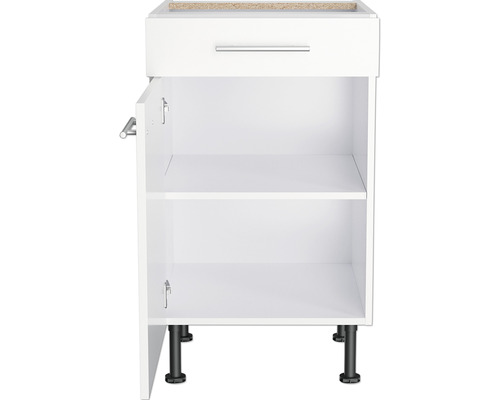 Corp inferior cu sertar și ușă deschisă cu raft