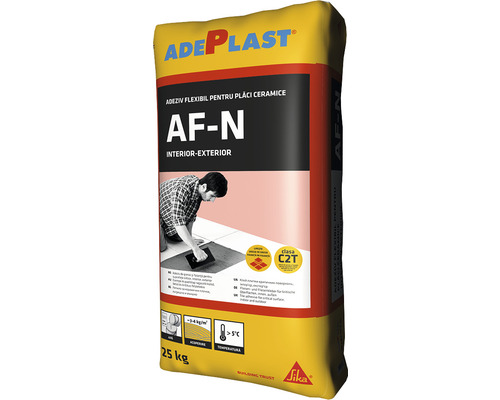 Sac adeziv flexibil pentru plăci ceramice Adeplast AF-N, 25 kg, pentru interior și exterior