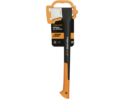 Topor de despicat Fiskars Medium X17 cu protecție pentru lamă