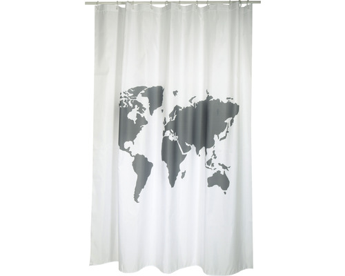 Cortină de duș cu model hartă mondială