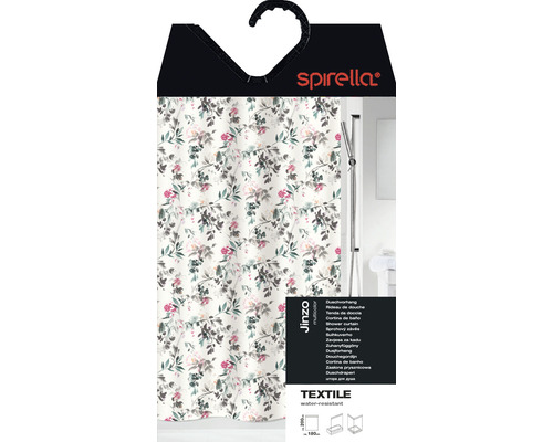 Perdea de duș Spirella Jinzo din material textil cu model floral