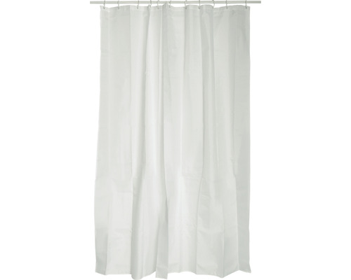 Cortină de duș albă cu cârlige pentru design baie