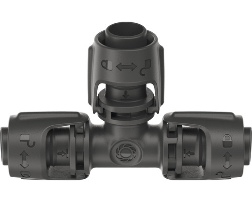 Conector irigații T 1/2" Gardena 13201-20, plastic negru