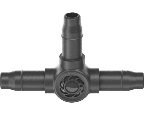 Conector irigații T 3/16" Gardena 13201-23, plastic negru
