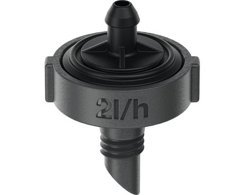 Picurător final Gardena 2l/h racord 3/16", plastic negru